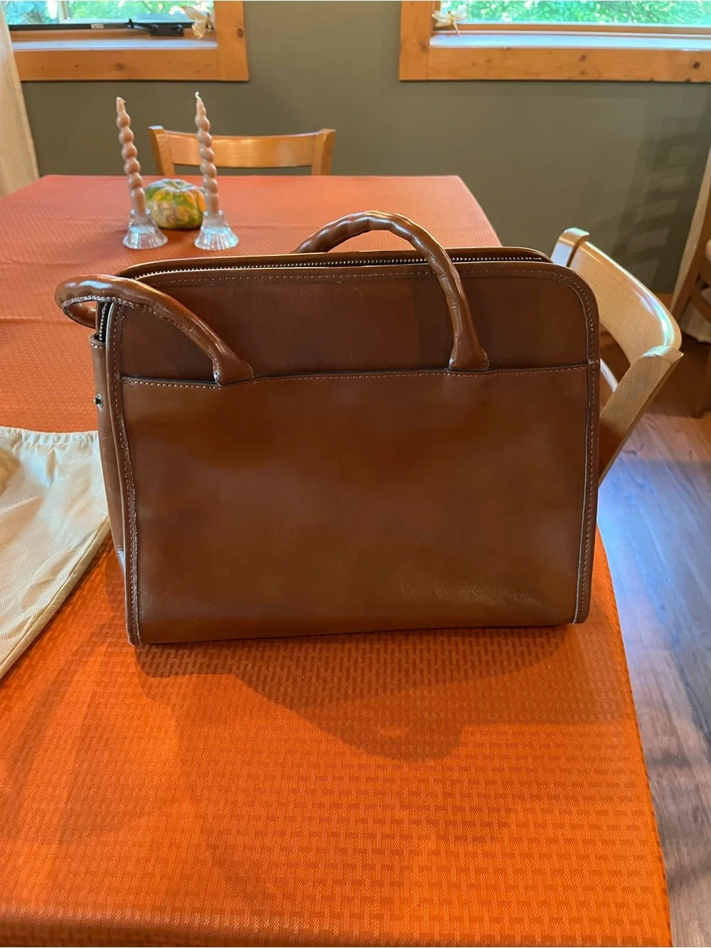 Patricia Nash Embossed Brown Leather Shoulder Bag